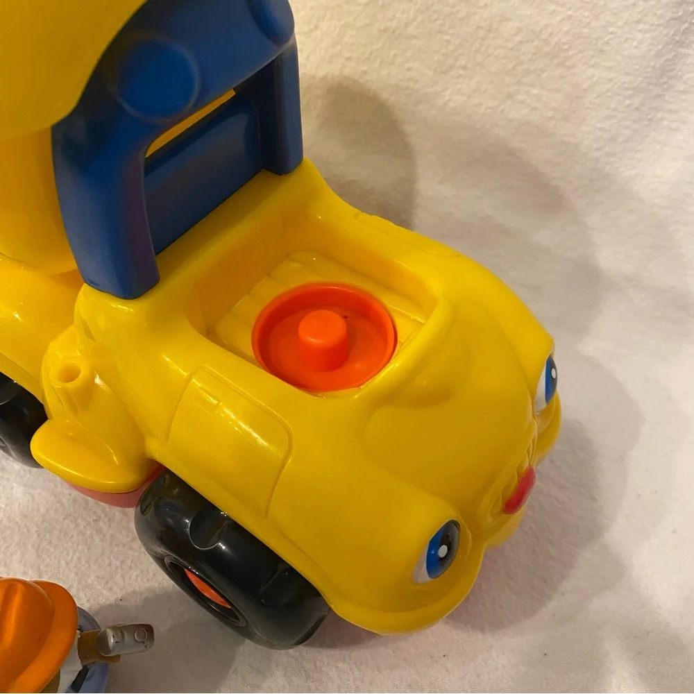 Little People construction trucks people and rock set Fisher Price